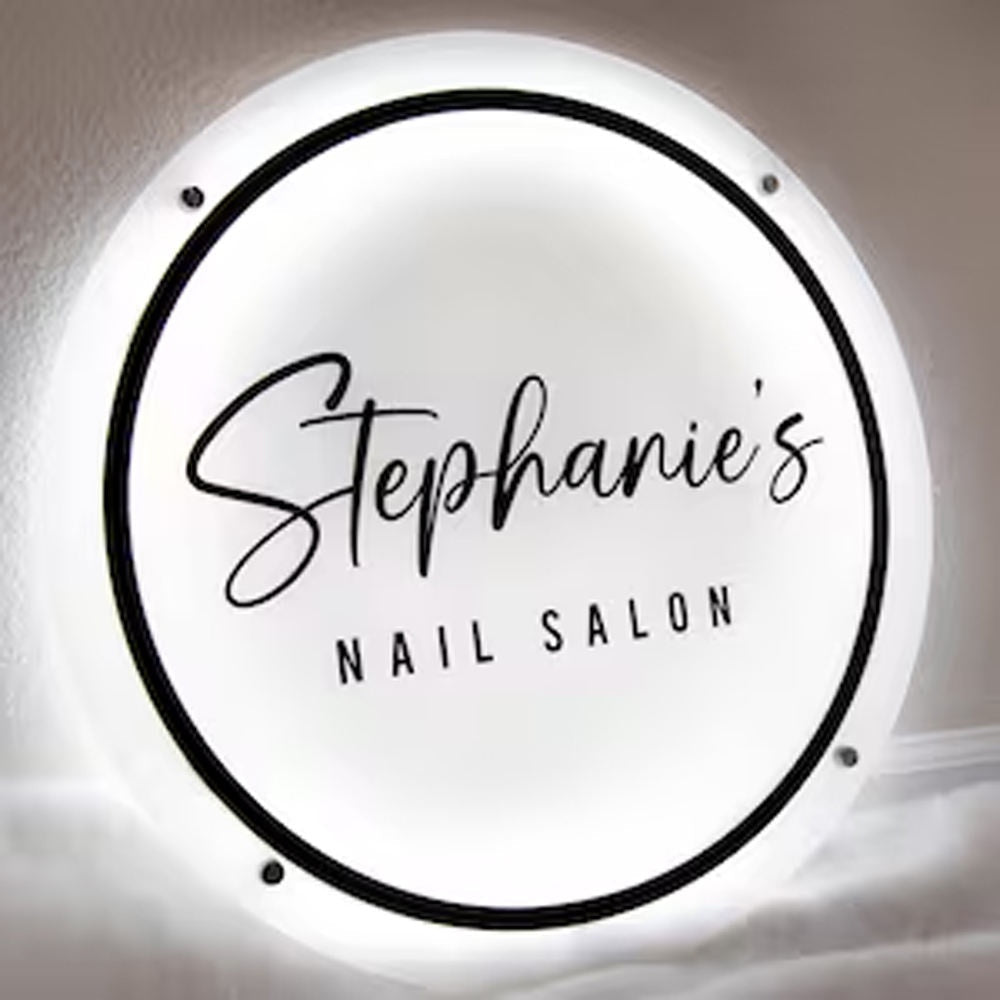 Stephanies Nail Salon Acrylic Business Logo Sign - Shineneon