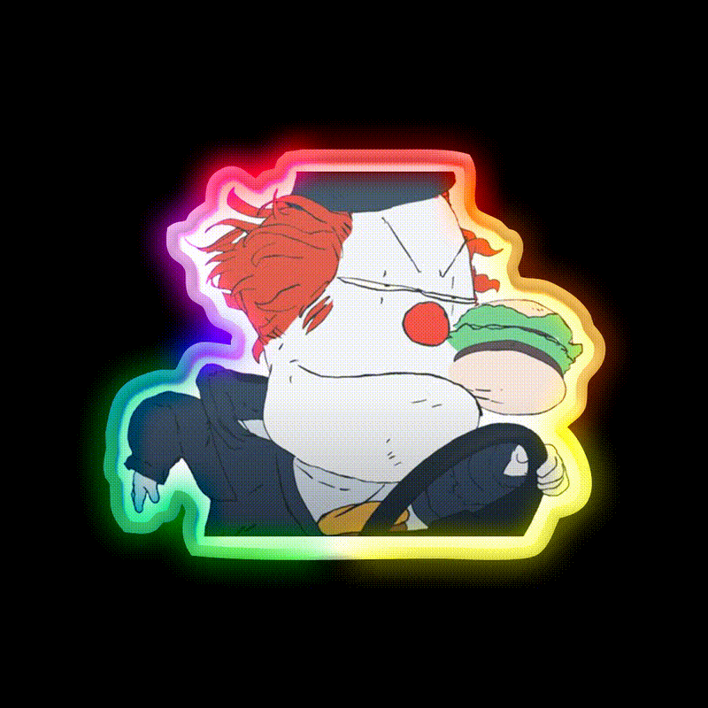 Steve Burger Fast Food Led Neon Sign For Burger Place Rgb Color