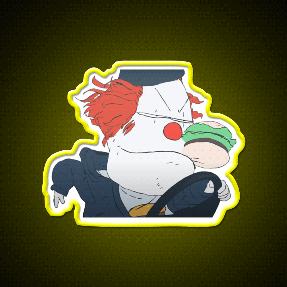 Steve Burger Fast Food Led Neon Sign For Burger Place Rgb Color