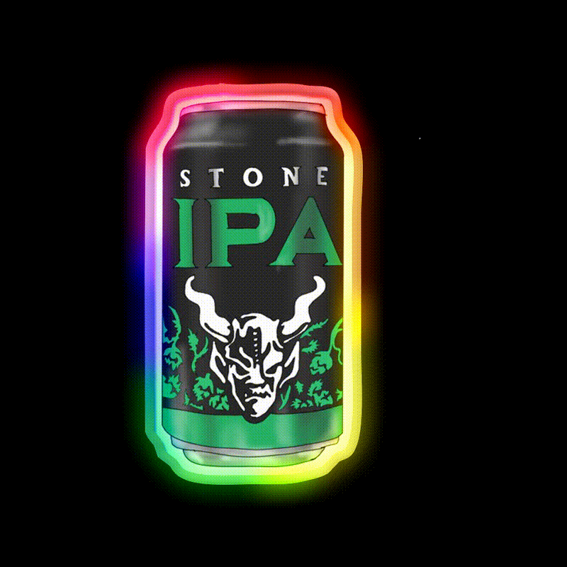 Stone Brewery Ipa Beer Bar Decor Led Neon Sign Rgb Color - LED neon sign close-up detail