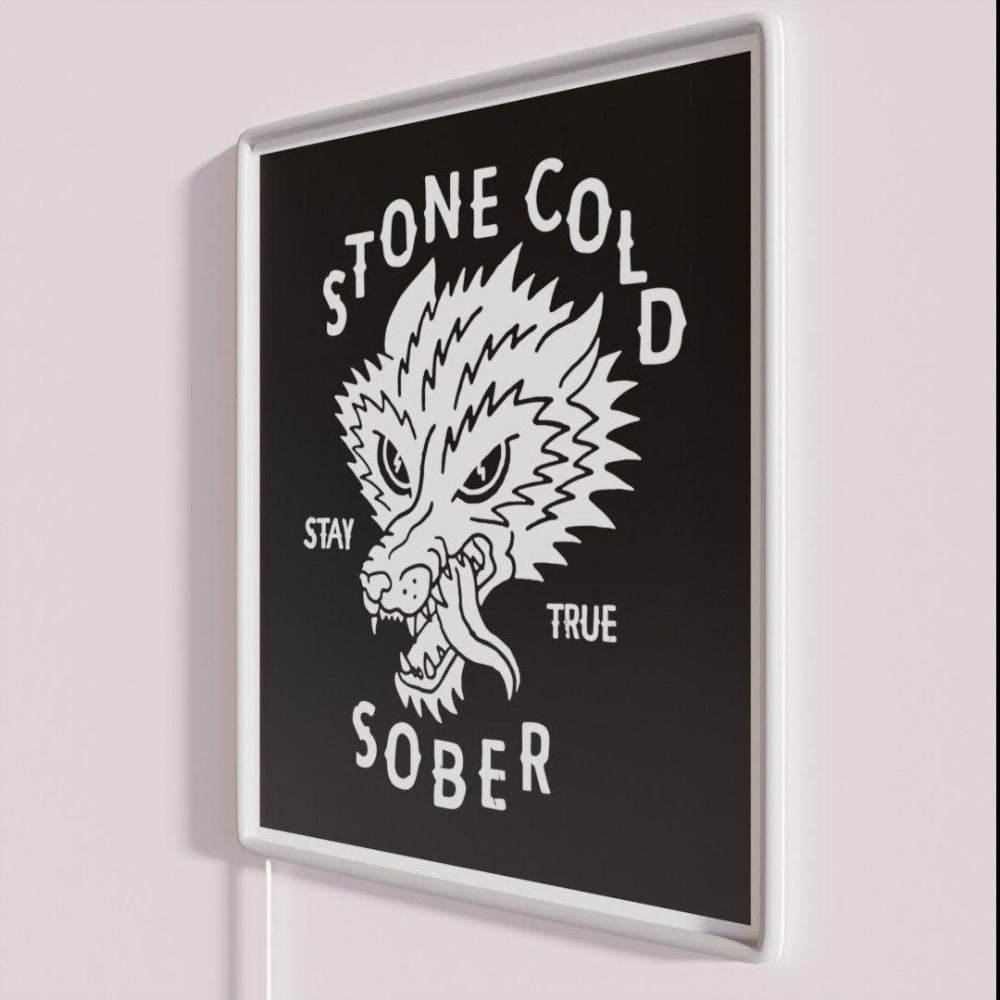Stone Cold Sober Aa Na Recovery Rgb Led Neon Sign - Shineneon