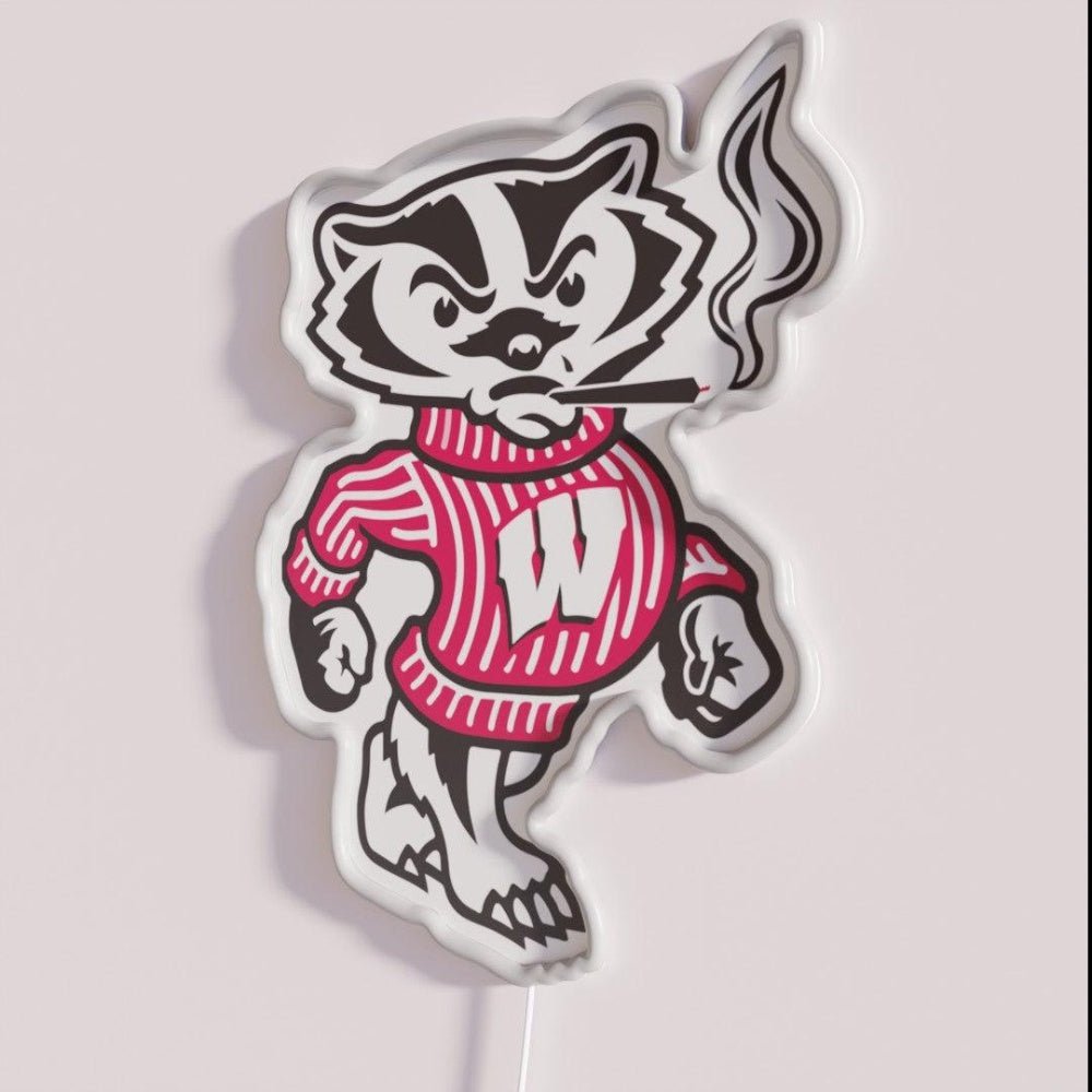 Stoned Bucky Badger Rgb Led Neon Sign - Shineneon