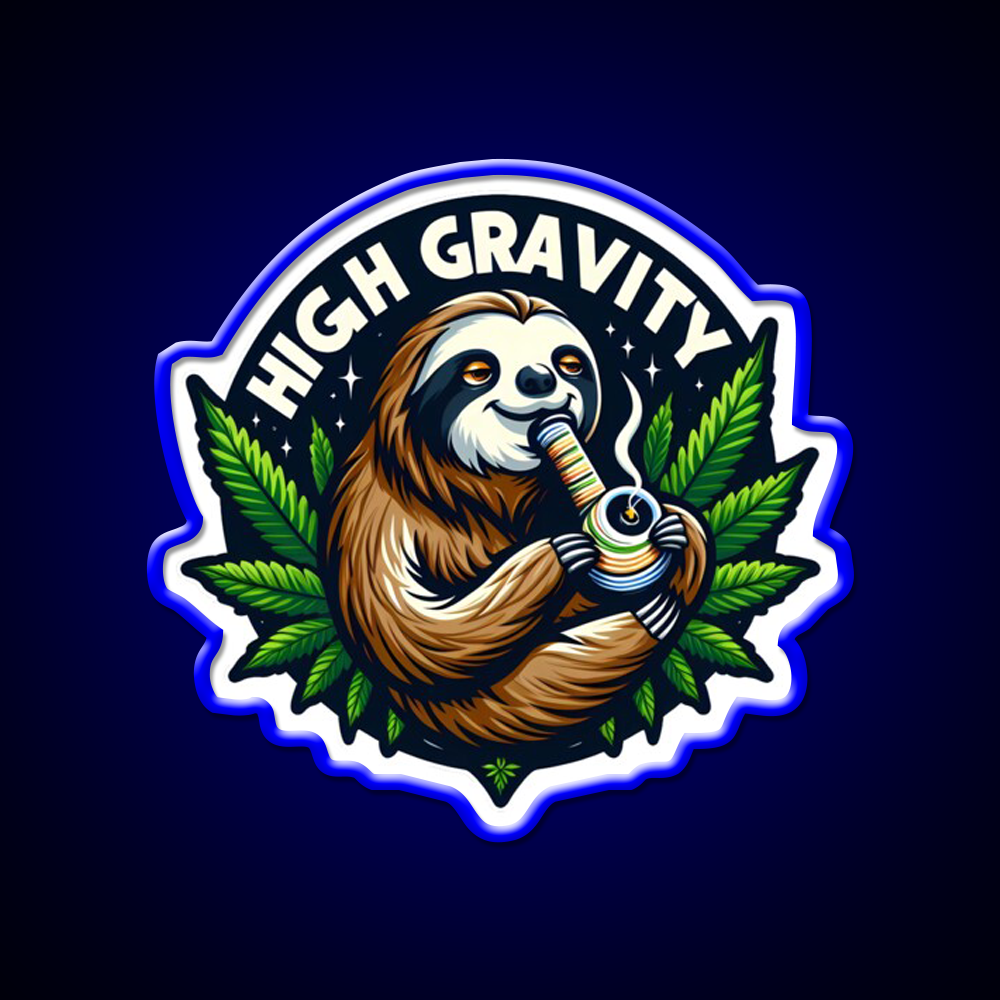 Stoned Sloth Hemp Inspired Green Leaf Led Neon Sign Rgb Color - LED neon sign view 5
