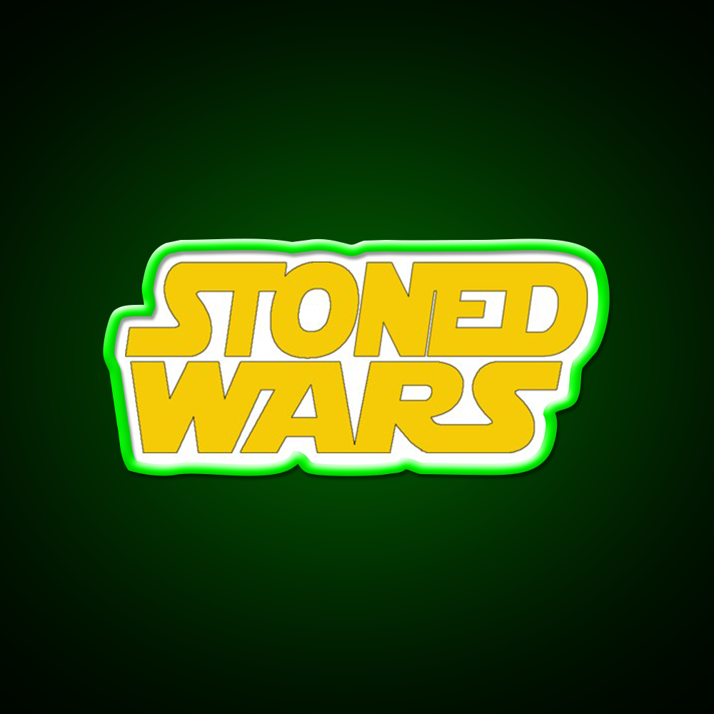 Stoned Wars Hemp Inspired Green Leaf Led Neon Sign Rgb Color - LED neon sign view 8