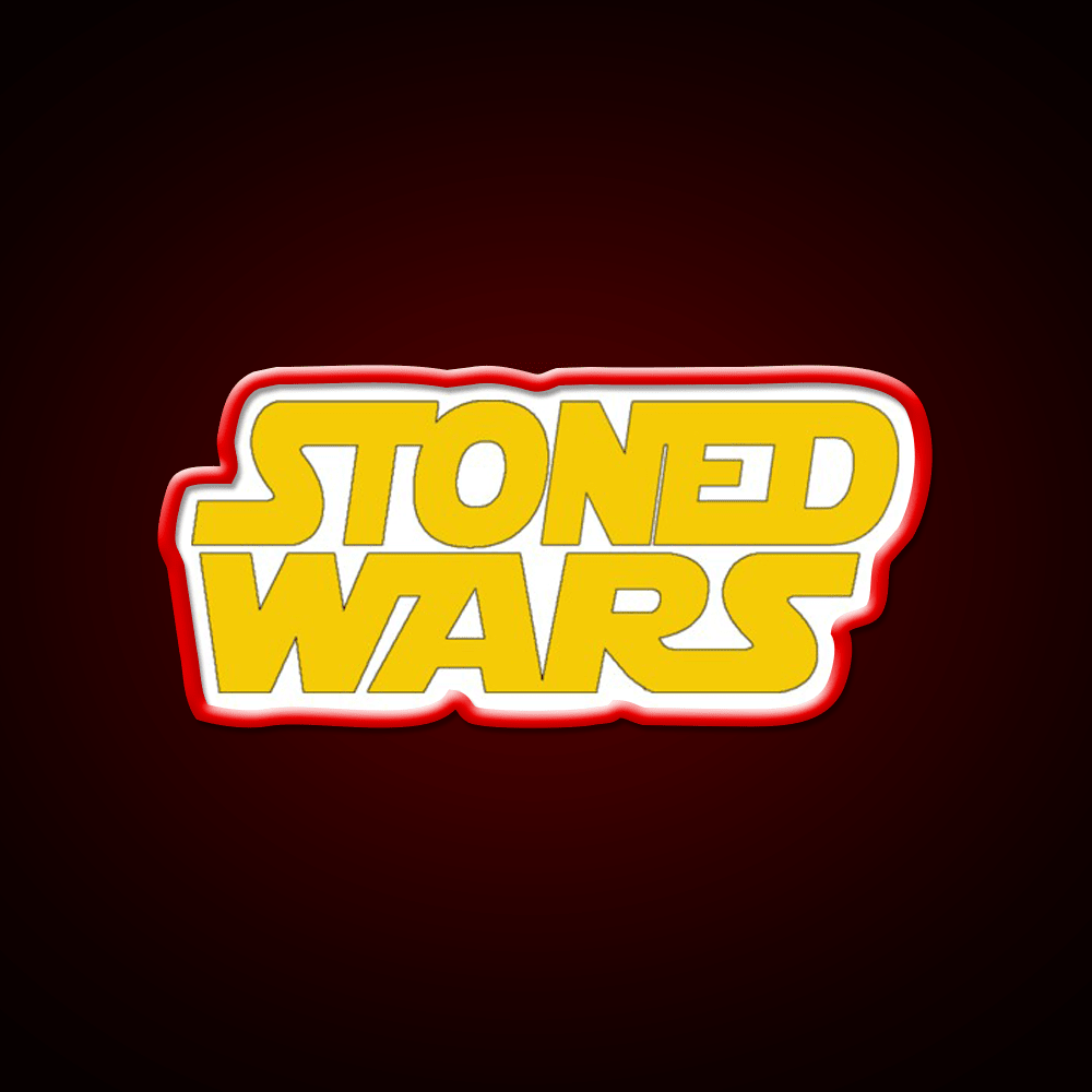 Stoned Wars Hemp Inspired Green Leaf Led Neon Sign Rgb Color - Shineneon