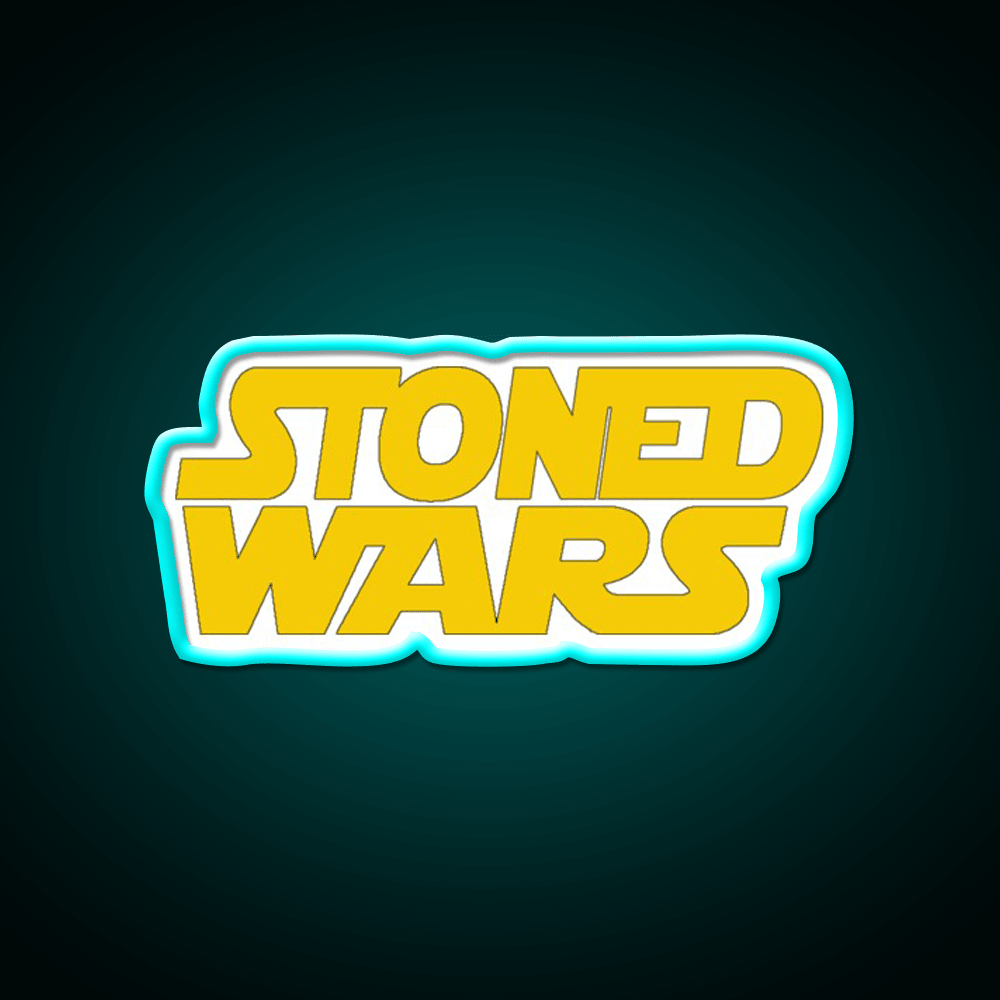 Stoned Wars Hemp Inspired Green Leaf Led Neon Sign Rgb Color - Shineneon