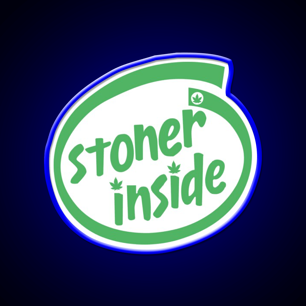 Stoner Inside Hemp Inspired Green Leaf Led Neon Sign Rgb Color - Shineneon