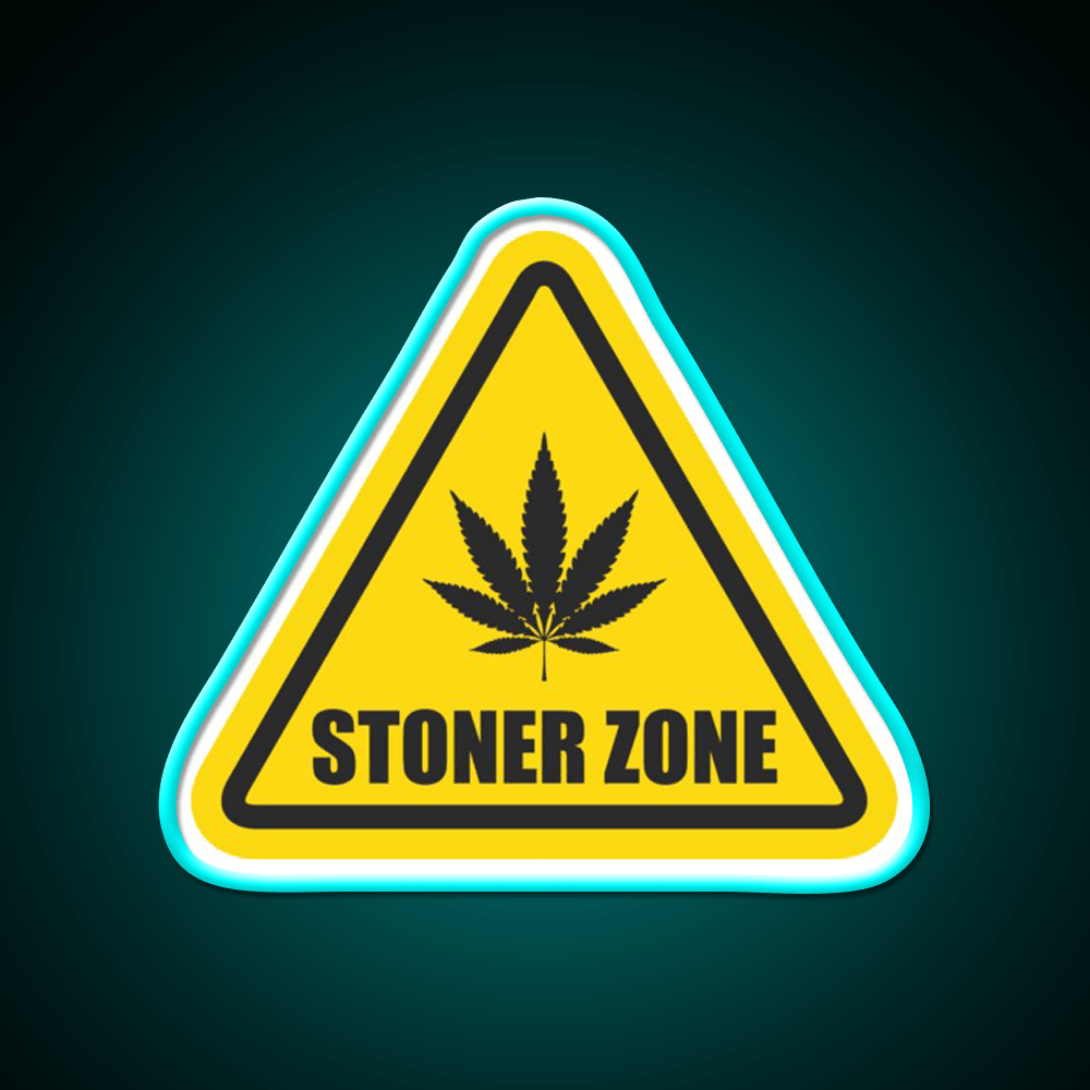 Stoner Zone Weed Leaf Gift Hemp Inspired Green Leaf Led Neon Sign Rgb Color - Shineneon