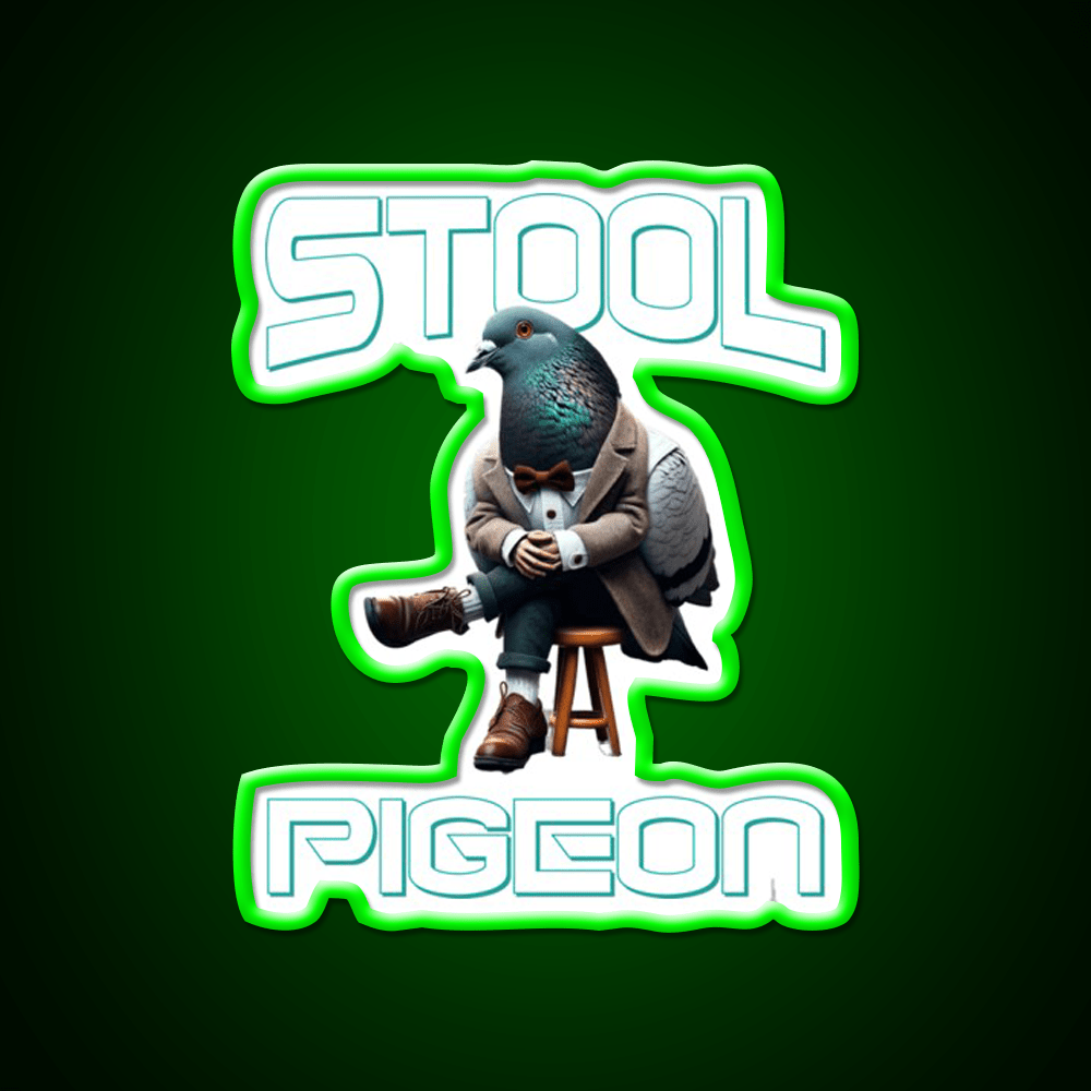 Stool Pigeon Man Cave Bar Led Neon Sign - Shineneon