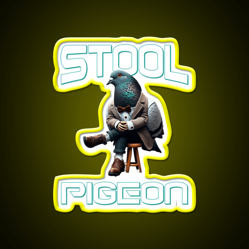 Stool Pigeon Man Cave Bar Led Neon Sign - Shineneon