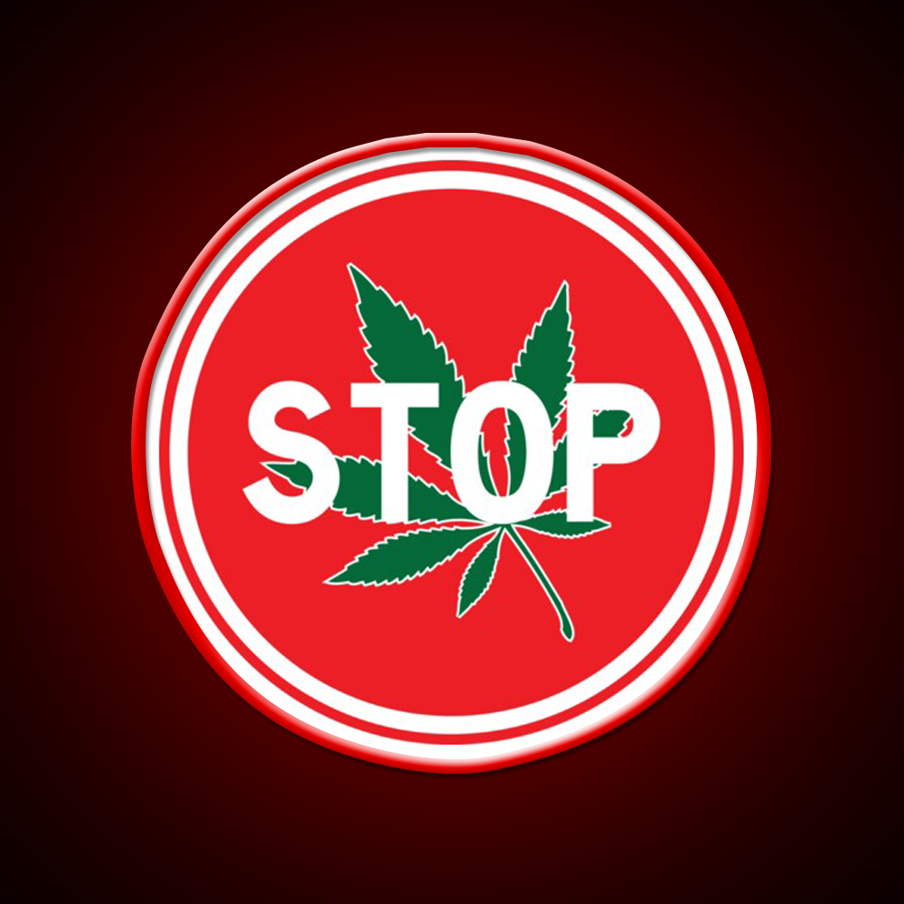 Stop Hemp Inspired Green Leaf Led Neon Sign Rgb Color - LED neon sign view 10