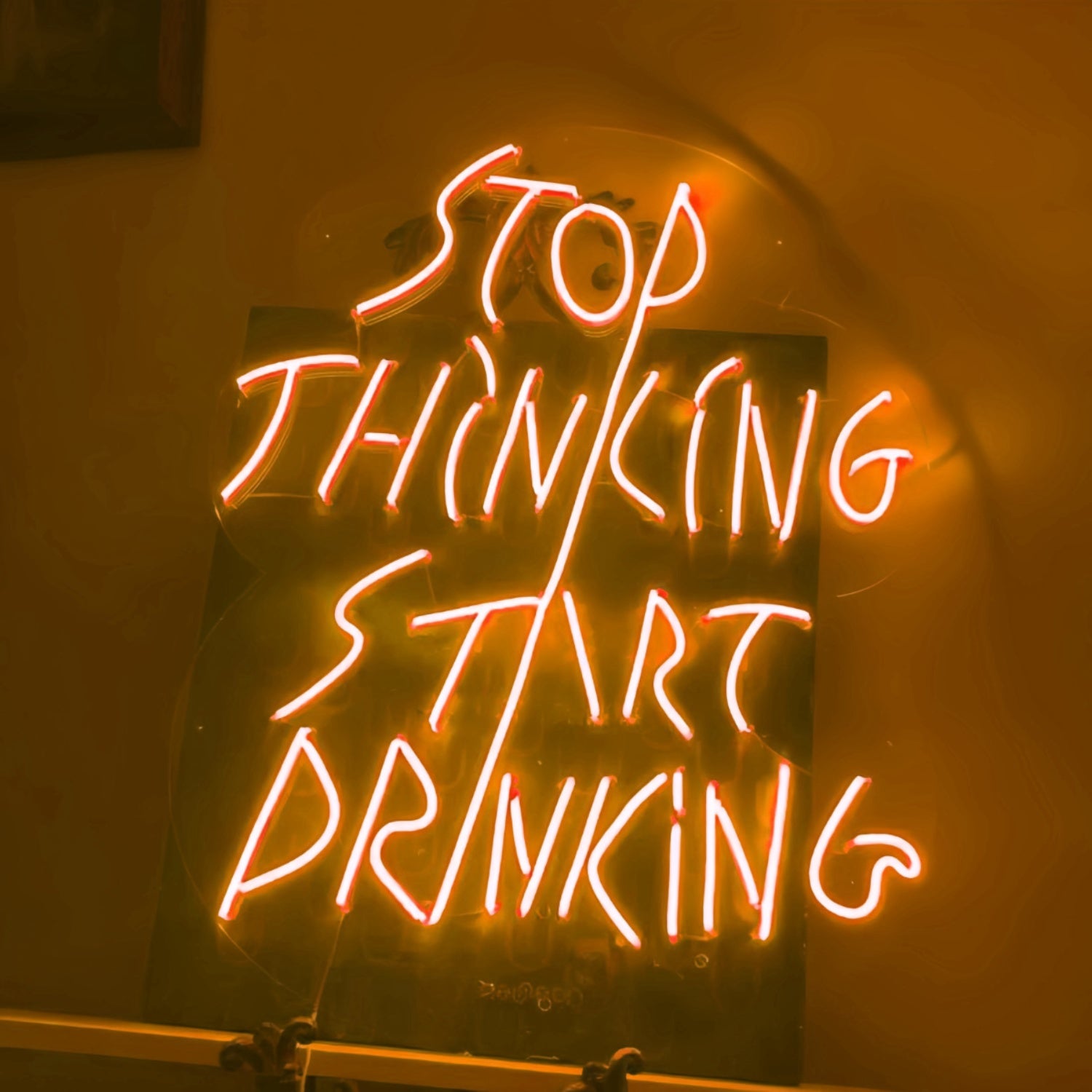 Stop Thinking Neon Prompt To Action | Shineneon