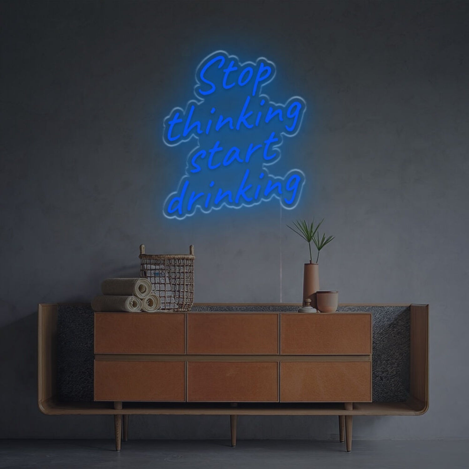 Stop Thinking Start Drinking Led Neon Sign | Shineneon