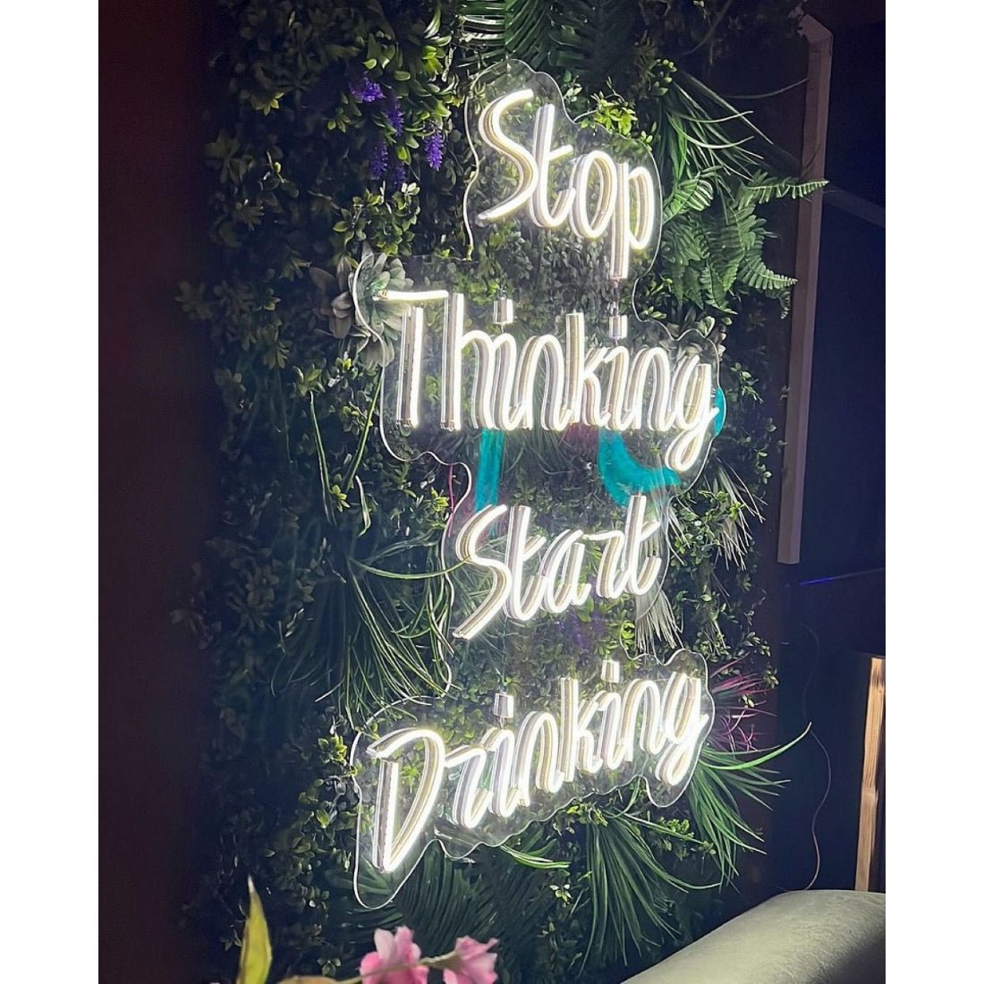 Stop Thinking Start Drinking Led Sign Business Neon Sign - Shineneon