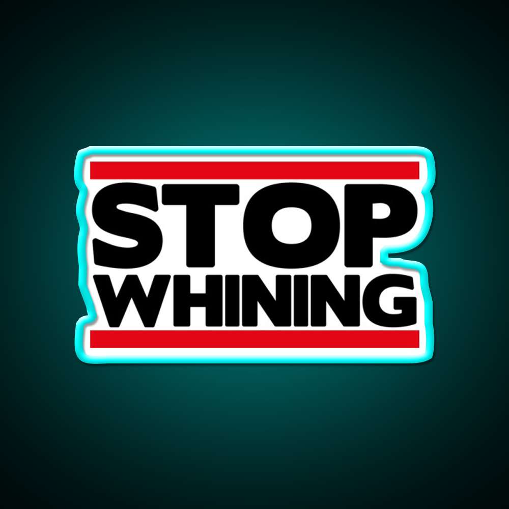 Stop Whining Gym Fitness Led Neon Sign Rgb Color - Size and dimension reference