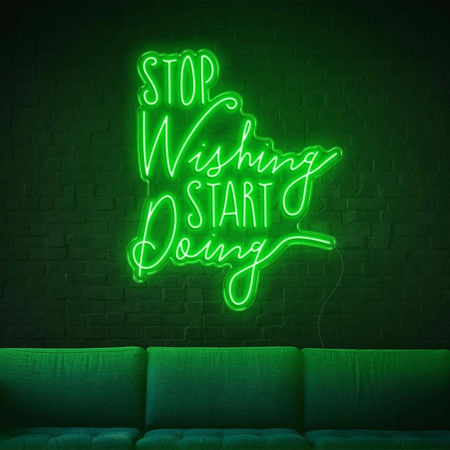 Stop Wishing Start Doing Pink Led Neon Sign For Home Studio Wall Decor | Shineneon