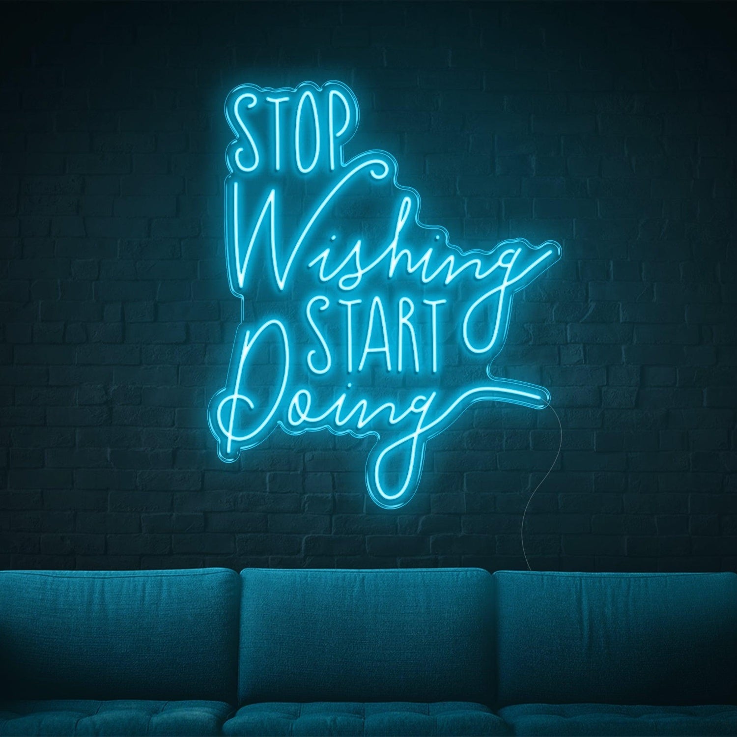Stop Wishing Start Doing Pink Led Neon Sign For Home Studio Wall Decor | Shineneon