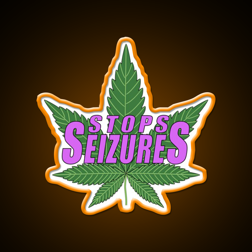 Stops Seizures Hemp Inspired Green Leaf Led Neon Sign Rgb Color - LED neon sign view 6