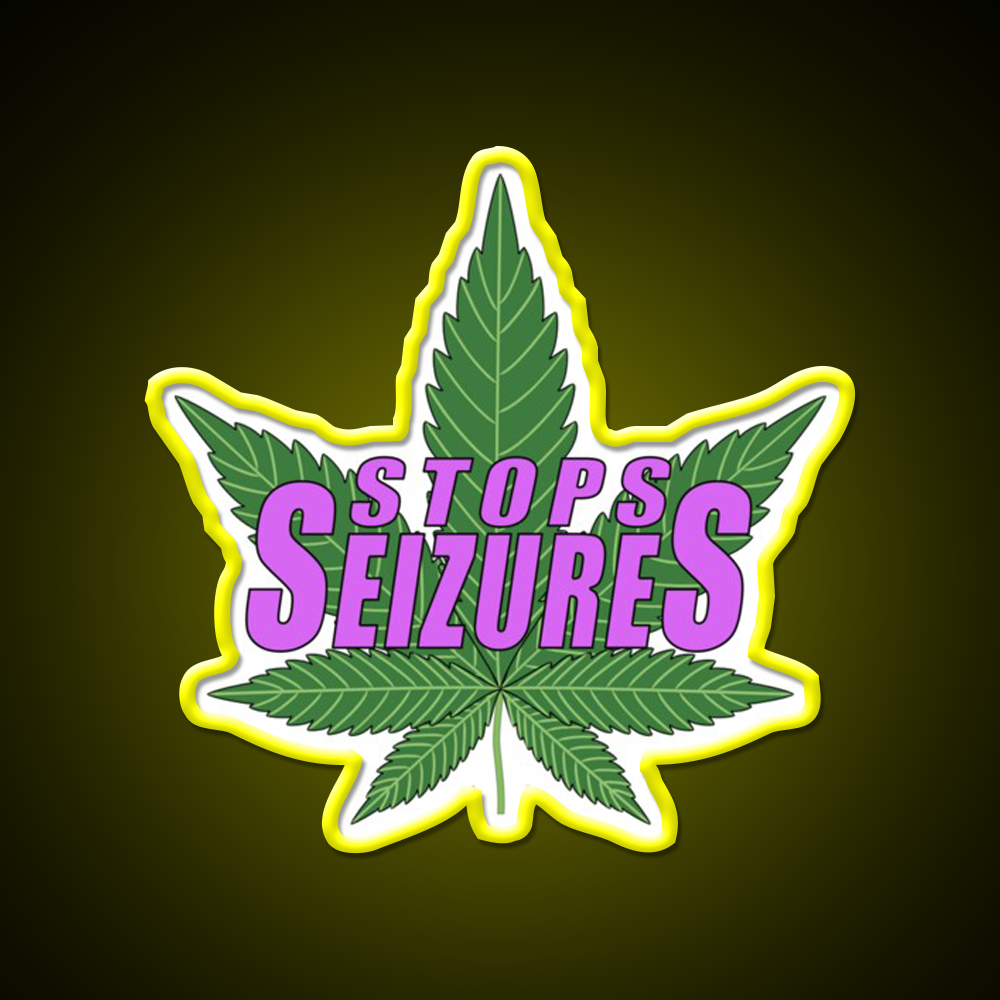 Stops Seizures Hemp Inspired Green Leaf Led Neon Sign Rgb Color - LED neon sign view 7