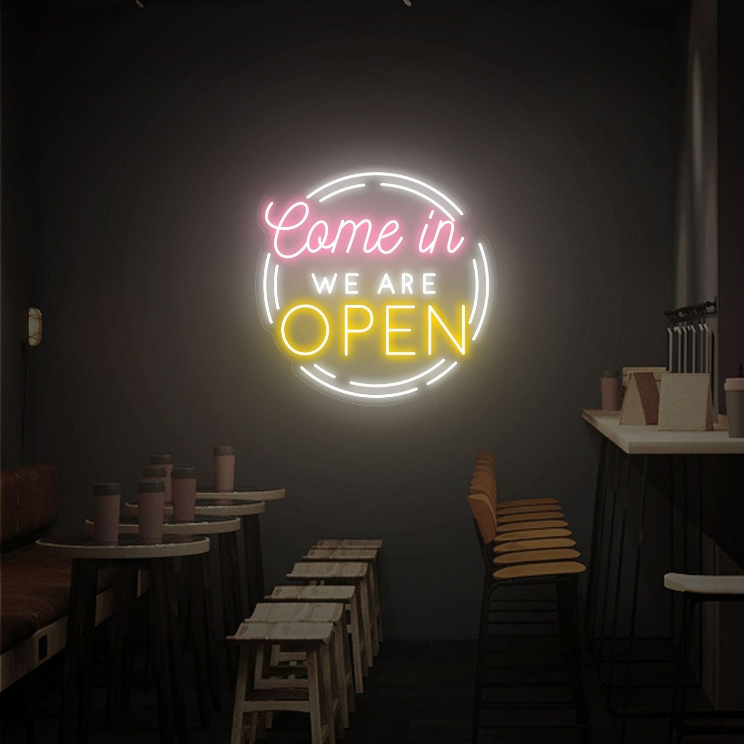Storefront Office Or Bar We Re Open Business Logo Open Led Light | Shineneon