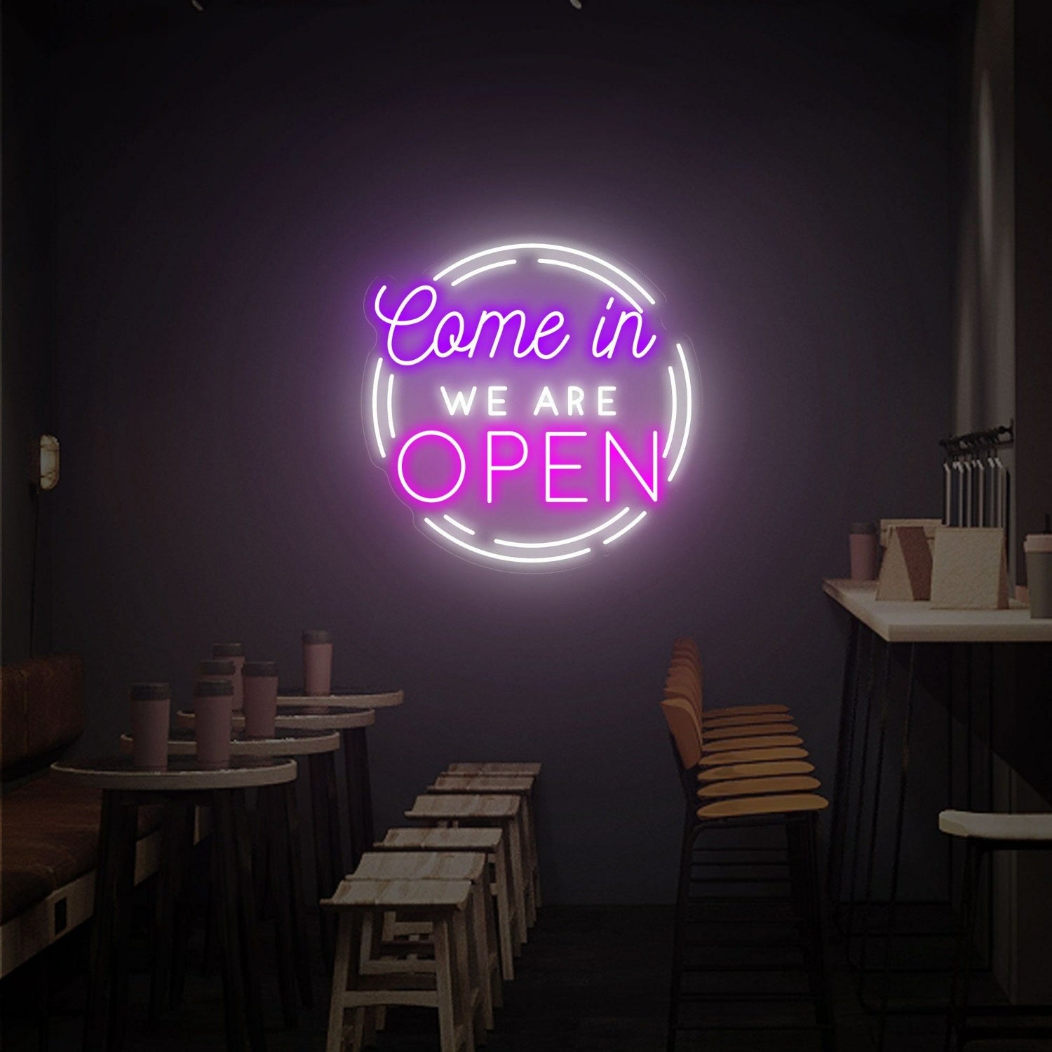 Storefront Office Or Bar We Re Open Business Logo Open Led Light | Shineneon