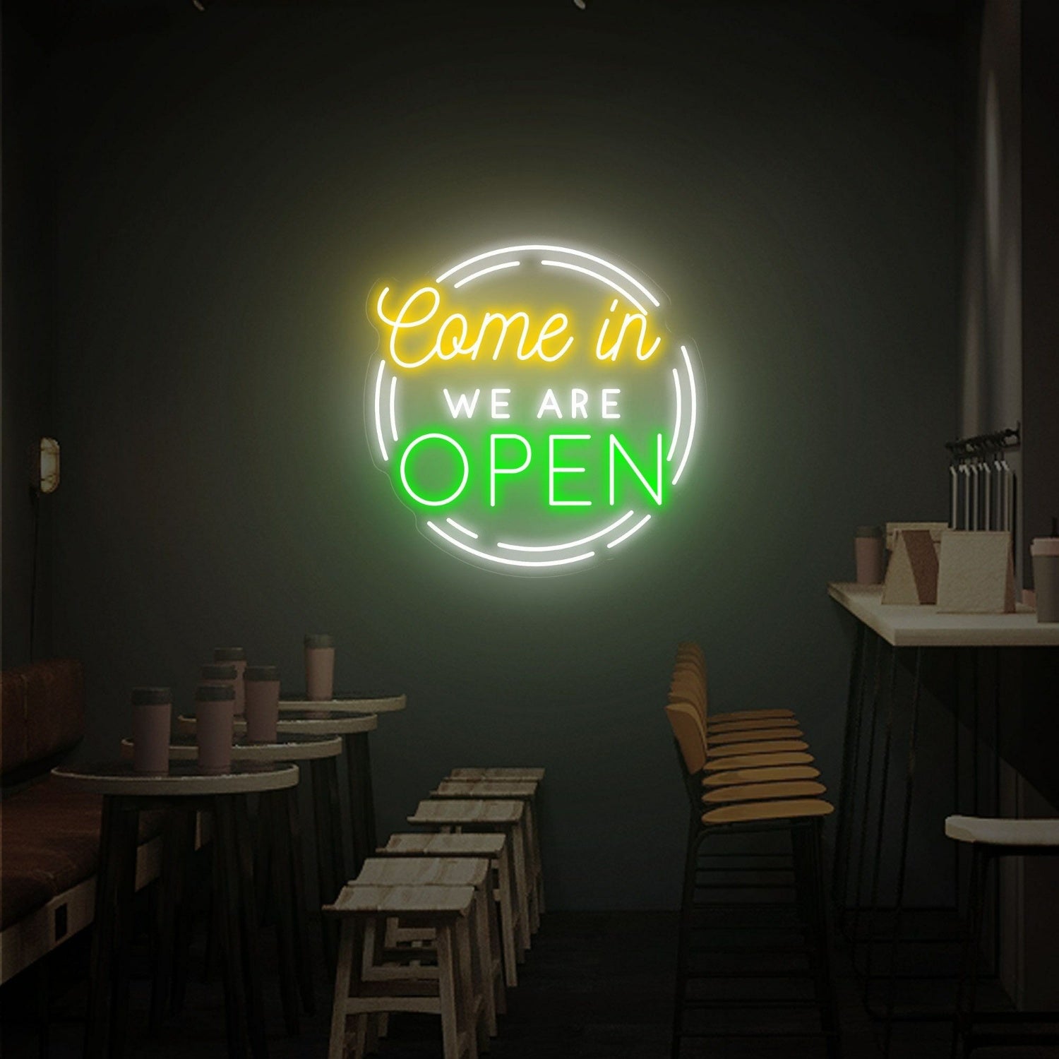 Storefront Office Or Bar We Re Open Business Logo Open Led Light | Shineneon