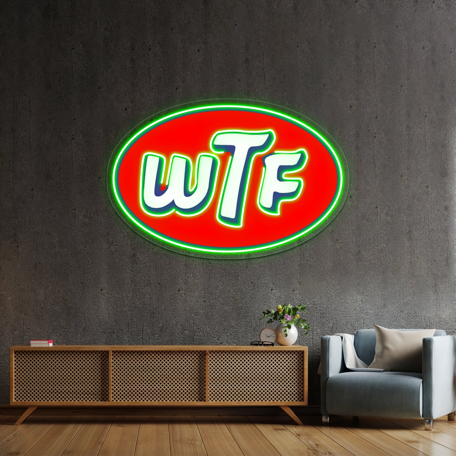 Stp Wtf Without Distressing Artwork Neon Signs For Sale | Shineneon