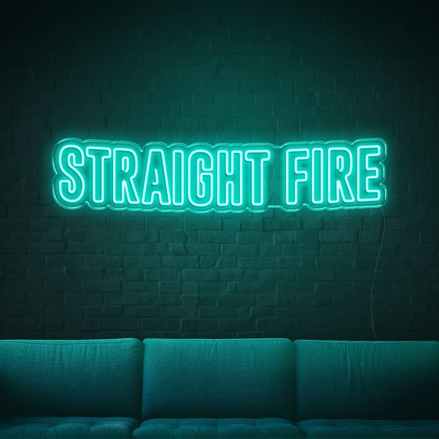 Straight Fire Bright Yellow Bold Led Neon Sign For Home Bar Wall Decor | Shineneon