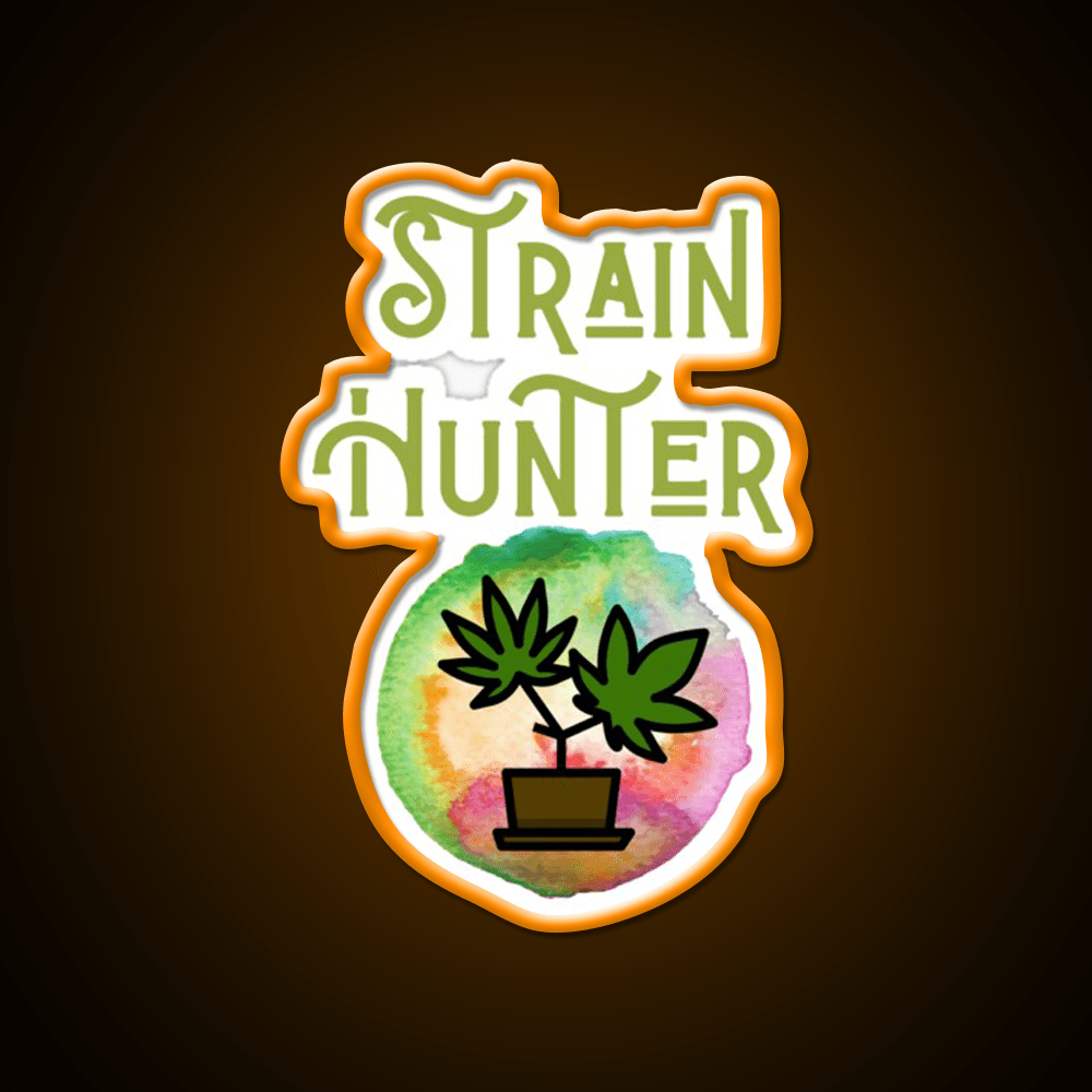 Strain Hunter Hemp Inspired Green Leaf Led Neon Sign Rgb Color - Shineneon