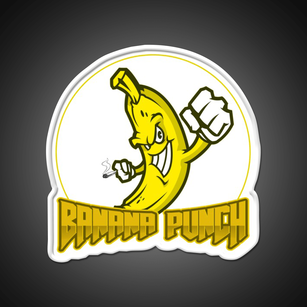 Strains Banana Punch Hemp Inspired Green Leaf Led Neon Sign Rgb Color - Shineneon