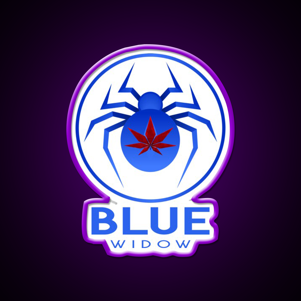 Strains Blue Widow Spider Hemp Inspired Green Leaf Led Neon Sign Rgb Color - LED neon sign view 9