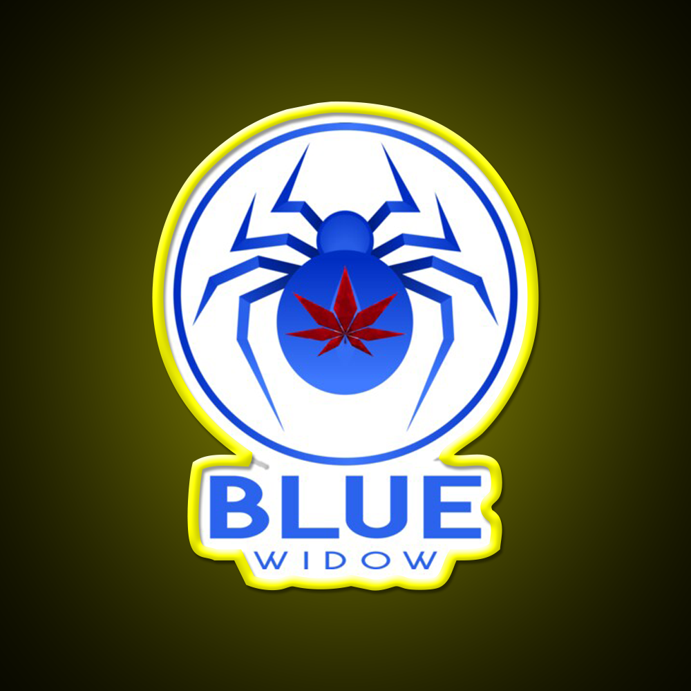 Strains Blue Widow Spider Hemp Inspired Green Leaf Led Neon Sign Rgb Color - LED neon sign view 7