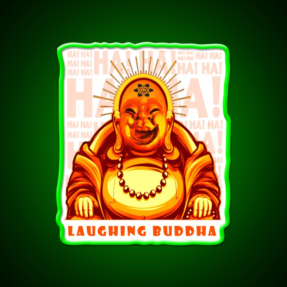 Strains Laughing Buddah Hemp Inspired Green Leaf Led Neon Sign Rgb Color - Shineneon