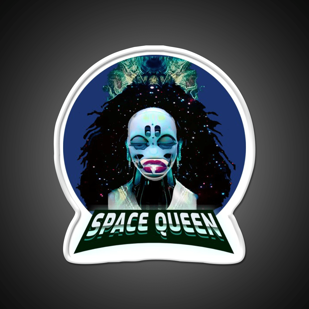 Strains Space Queen Cyberpunk Hemp Inspired Green Leaf Led Neon Sign Rgb Color - Shineneon