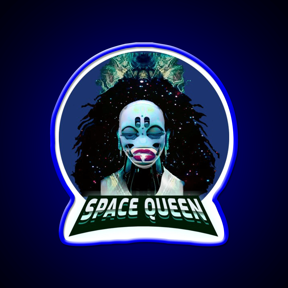 Strains Space Queen Cyberpunk Hemp Inspired Green Leaf Led Neon Sign Rgb Color - Shineneon