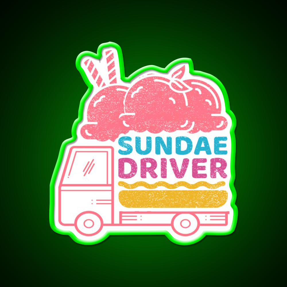 Strains Sundae Driver Hemp Inspired Green Leaf Led Neon Sign Rgb Color - LED neon sign view 8