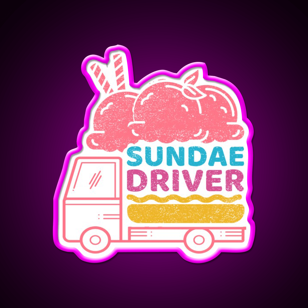Strains Sundae Driver Hemp Inspired Green Leaf Led Neon Sign Rgb Color - Shineneon