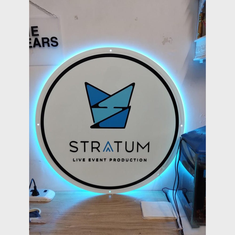 Stratum Acrylic Business Logo Sign - Shineneon