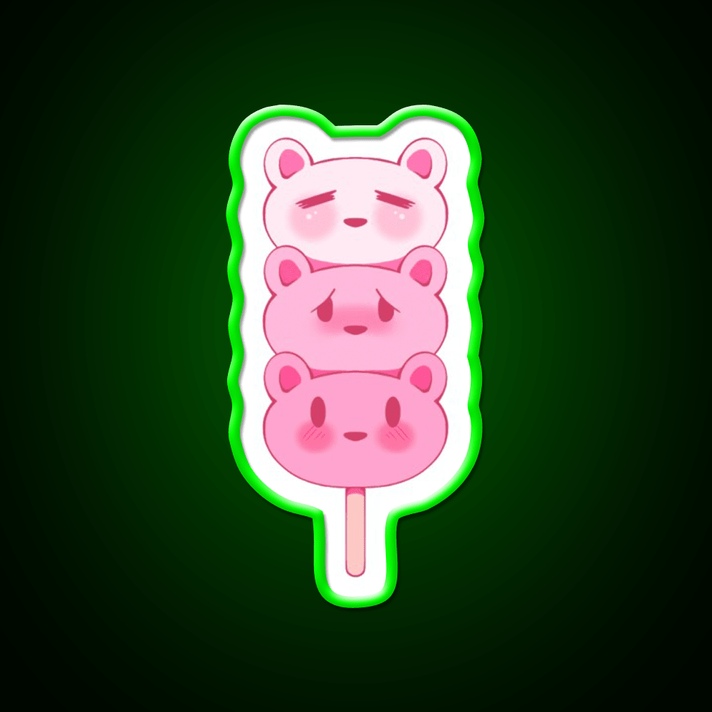 Strawbeary Dango Snack Food Led Neon Sign Rgb Color - Shineneon