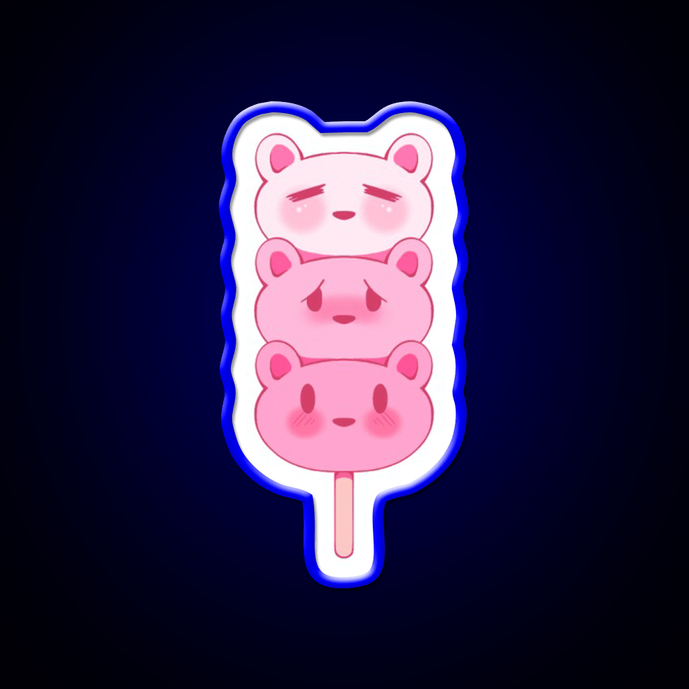 Strawbeary Dango Snack Food Led Neon Sign Rgb Color - Shineneon
