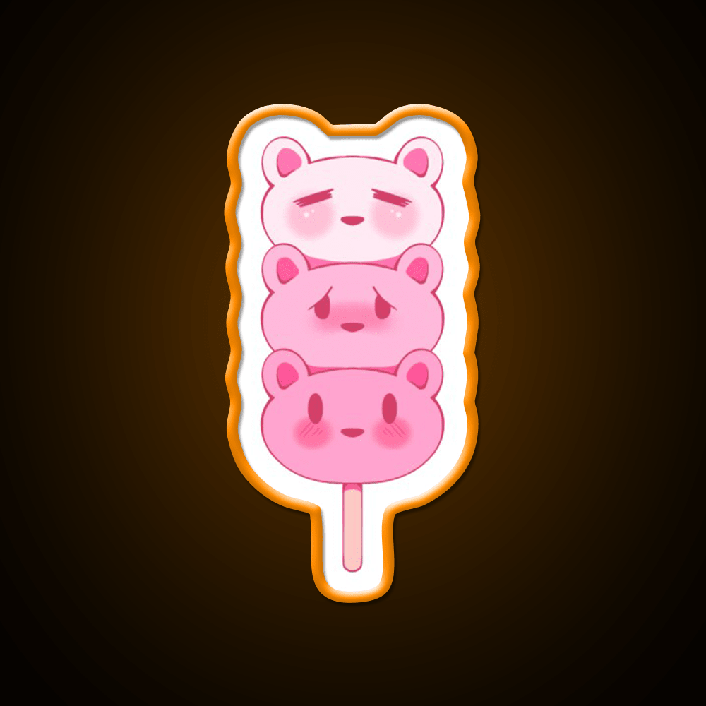 Strawbeary Dango Snack Food Led Neon Sign Rgb Color - Shineneon