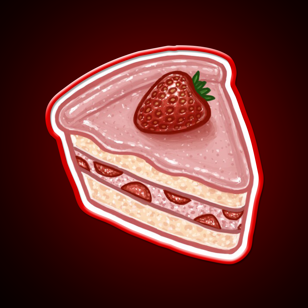 Strawberries Tree Fast Food Led Neon Sign For Burger Place Rgb Color