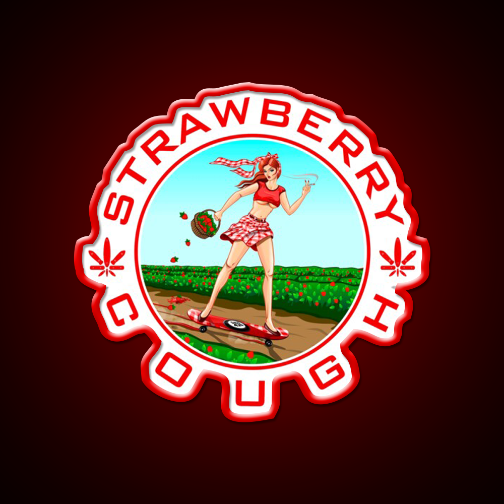 Strawberry Cough Seeds Hemp Inspired Green Leaf Led Neon Sign Rgb Color - LED neon sign view 10