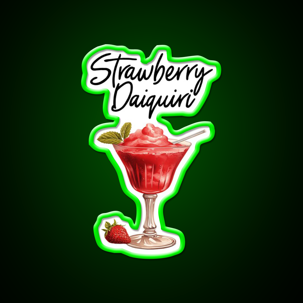 Strawberry Daiquiri Cocktail Bar Decor Led Neon Sign Rgb Color - LED neon sign view 8