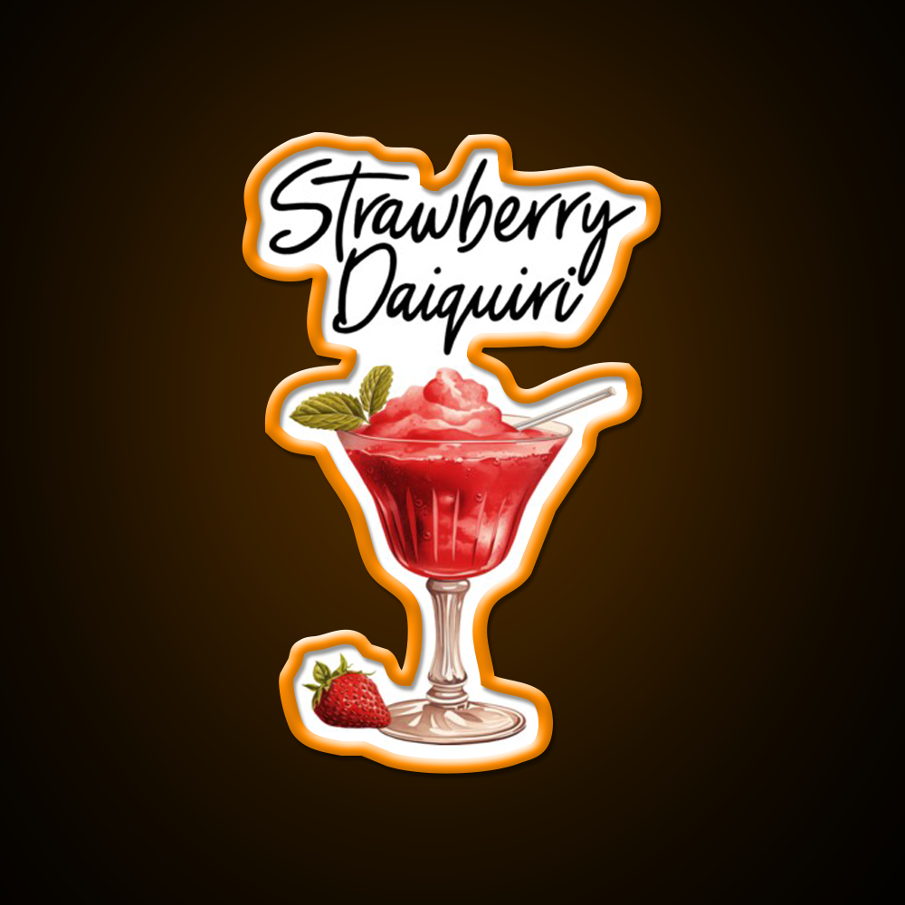 Strawberry Daiquiri Cocktail Bar Decor Led Neon Sign Rgb Color - LED neon sign view 6