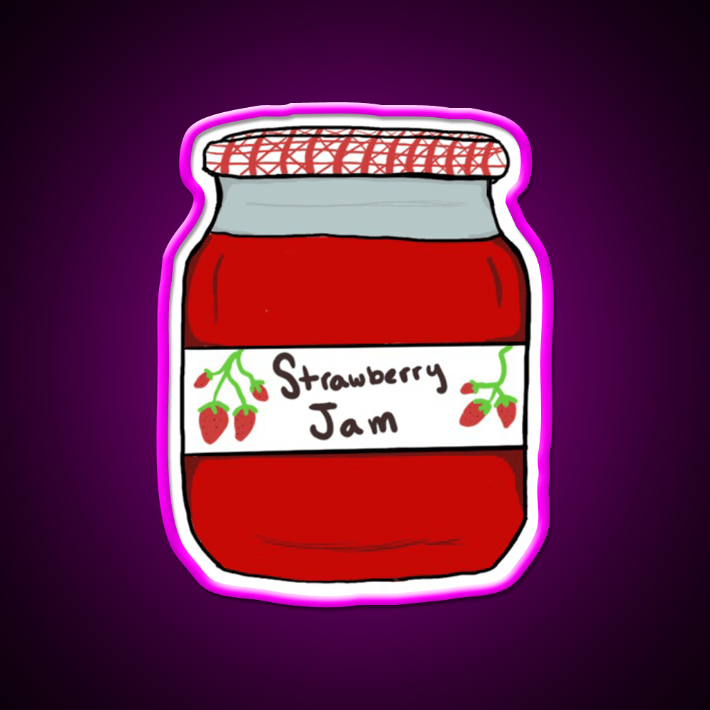 Strawberry Jam Snack Food Led Neon Sign Rgb Color - Shineneon