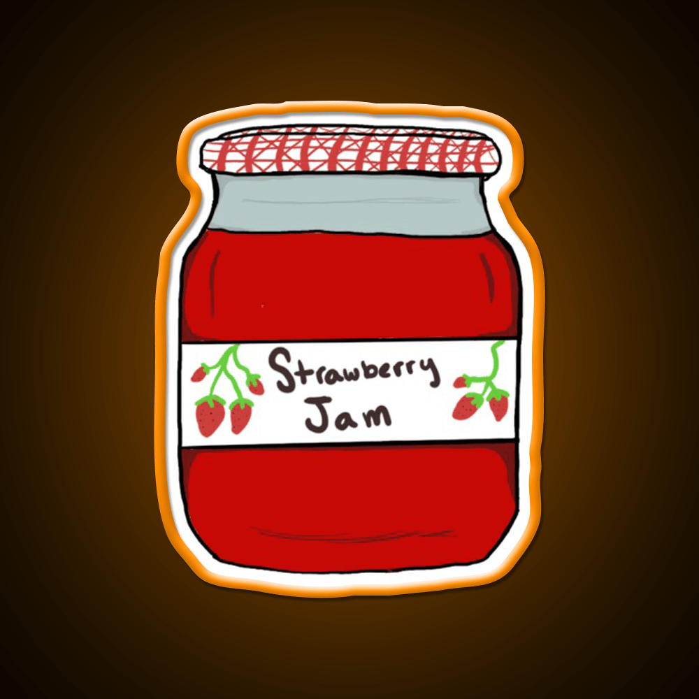 Strawberry Jam Snack Food Led Neon Sign Rgb Color - Shineneon