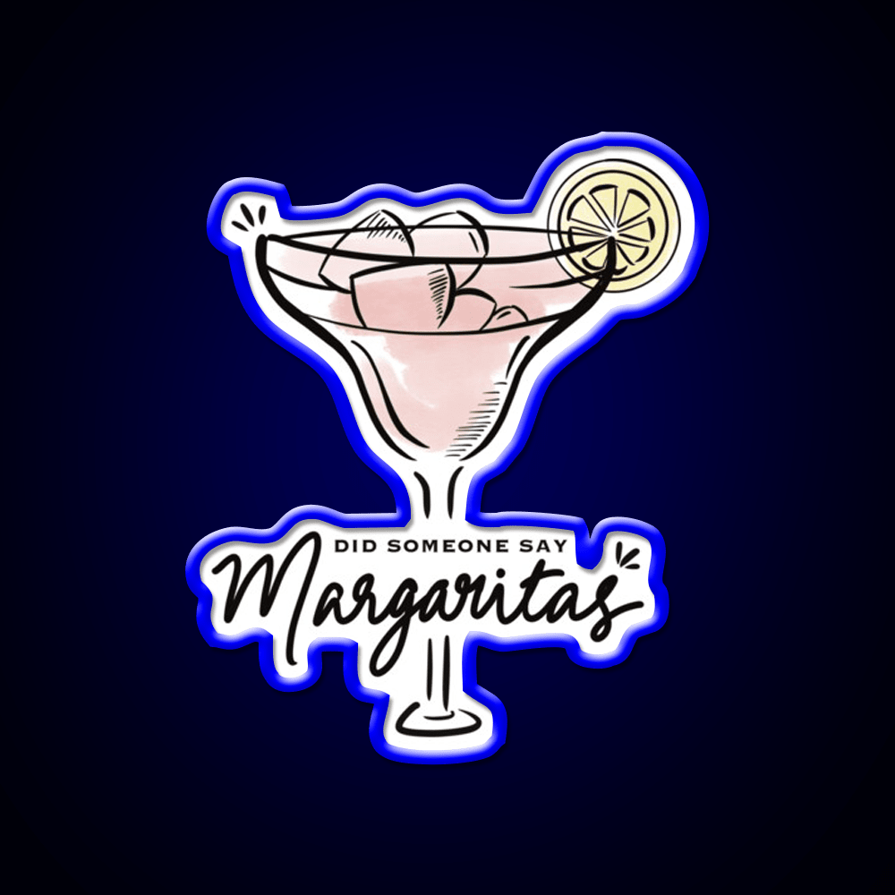 Strawberry Margarita Cocktail Bar Decor Led Neon Sign Rgb Color - Shineneon
