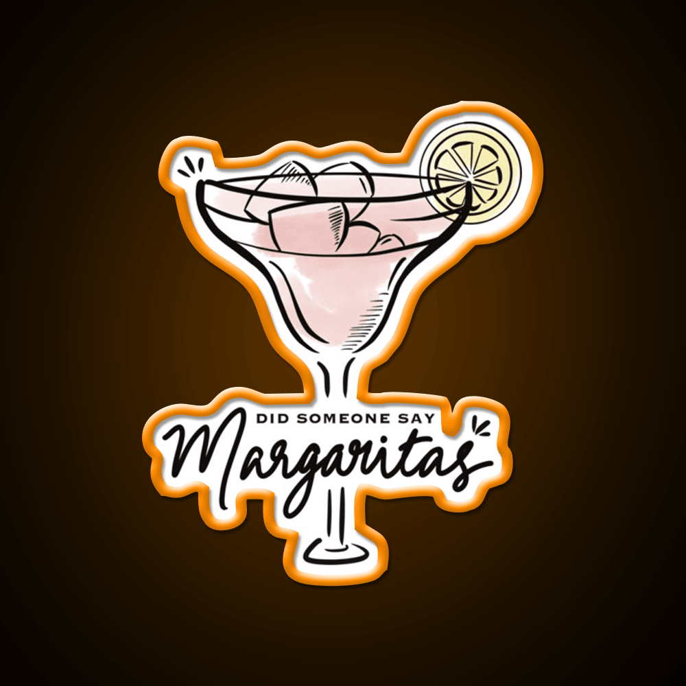 Strawberry Margarita Cocktail Bar Decor Led Neon Sign Rgb Color - Shineneon