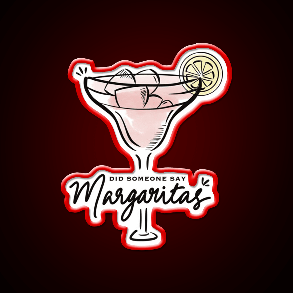 Strawberry Margarita Cocktail Bar Decor Led Neon Sign Rgb Color - Shineneon